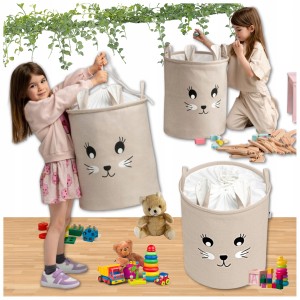 KOSZ NA ZABAWKI XXL 63L ZAMYKANY ORGANIZER POJEMNIK KRÓLIK DUŻY