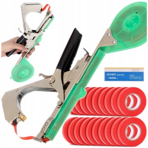 Tapener zszywacz ogrodniczy do wiązania roślin zestaw 16 taśm 10000 zszywek