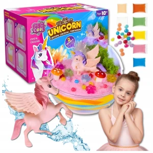 TERRARIUM JEDNOROŻEC MAGICZNE KRYSZTAŁY DIY LED FABRYKA DIAMENTÓW 10+