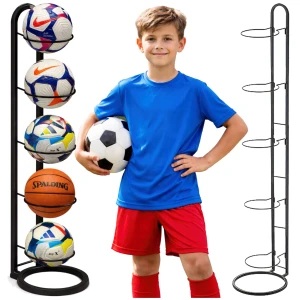 STOJAK METALOWY NA 5 PIŁEK ORGANIZER PIŁKI NOŻNE KOSZYKOWE SIŁOWNIA DOM FIT