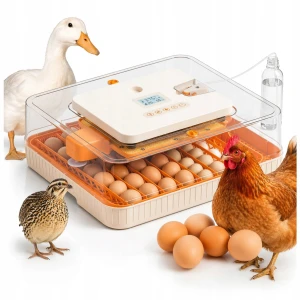 INKUBATOR AUTOMATYCZNY 56 JAJ KLUNIK OWOSKOP WILGOTNOŚĆ 230V 12V Gęś Kaczka