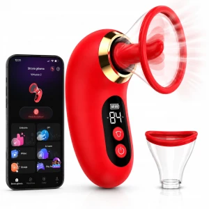 WIBRATOR DLA KOBIET 5w1 SSĄCY APP LCD IPX7 USB 3 POZIOMY 9 TRYBÓW SMART HIT