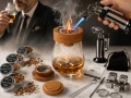 whisky smoker z pokrywką i czterema aromatami drewna