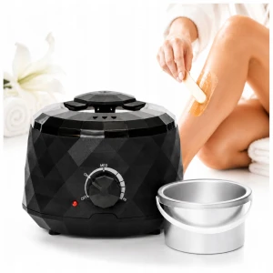 PODGRZEWACZ WOSKU 400ML 100W PRO WAX DEPILACJA REGULACJA BLACK DESIGN SALON
