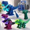 Zestaw trzech dinozaurów konstrukcyjnych DIY