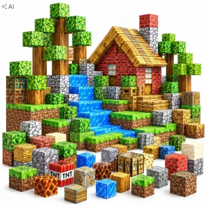KLOCKI MAGNETYCZNE PIXELE 306 EL SZEŚCIANY 3D 6 FIGUREK DUŻY ZESTAW DZIECI
