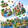 pixelowa budowla z klocków magnetycznych