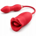 wibrator damski 2w1 czerwony