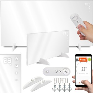 GRZEJNIK NA PODCZERWIEŃ IR PROMIENNIK 450W  WiFi PILOT DOTYK TUYA PANEL GRZEWCZY